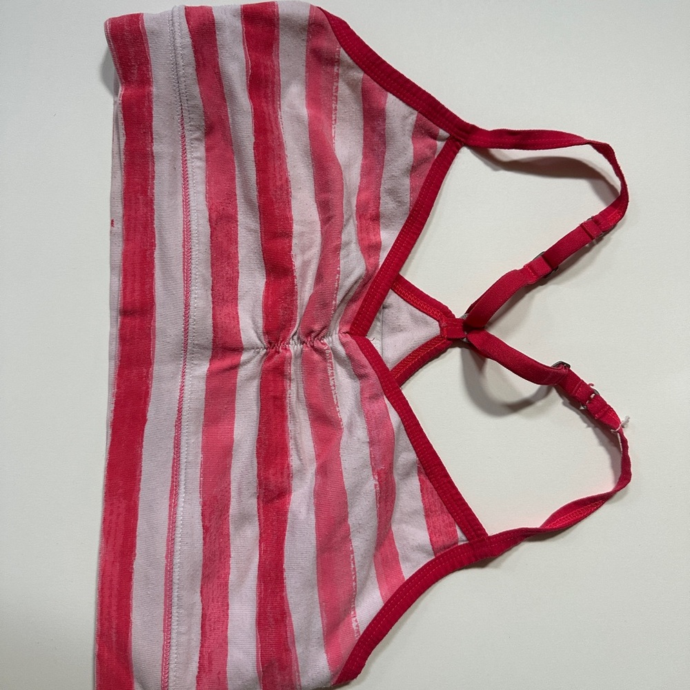 Gilly Hicks Striped Red and Pink Sports Bra